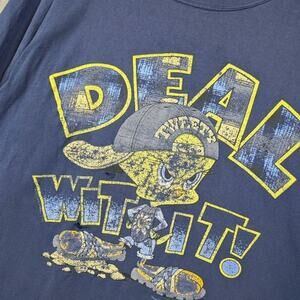 Tweety Bird Looney Tunes Deal With It Vintage 90s Distressed Thrashed T-shirt XL